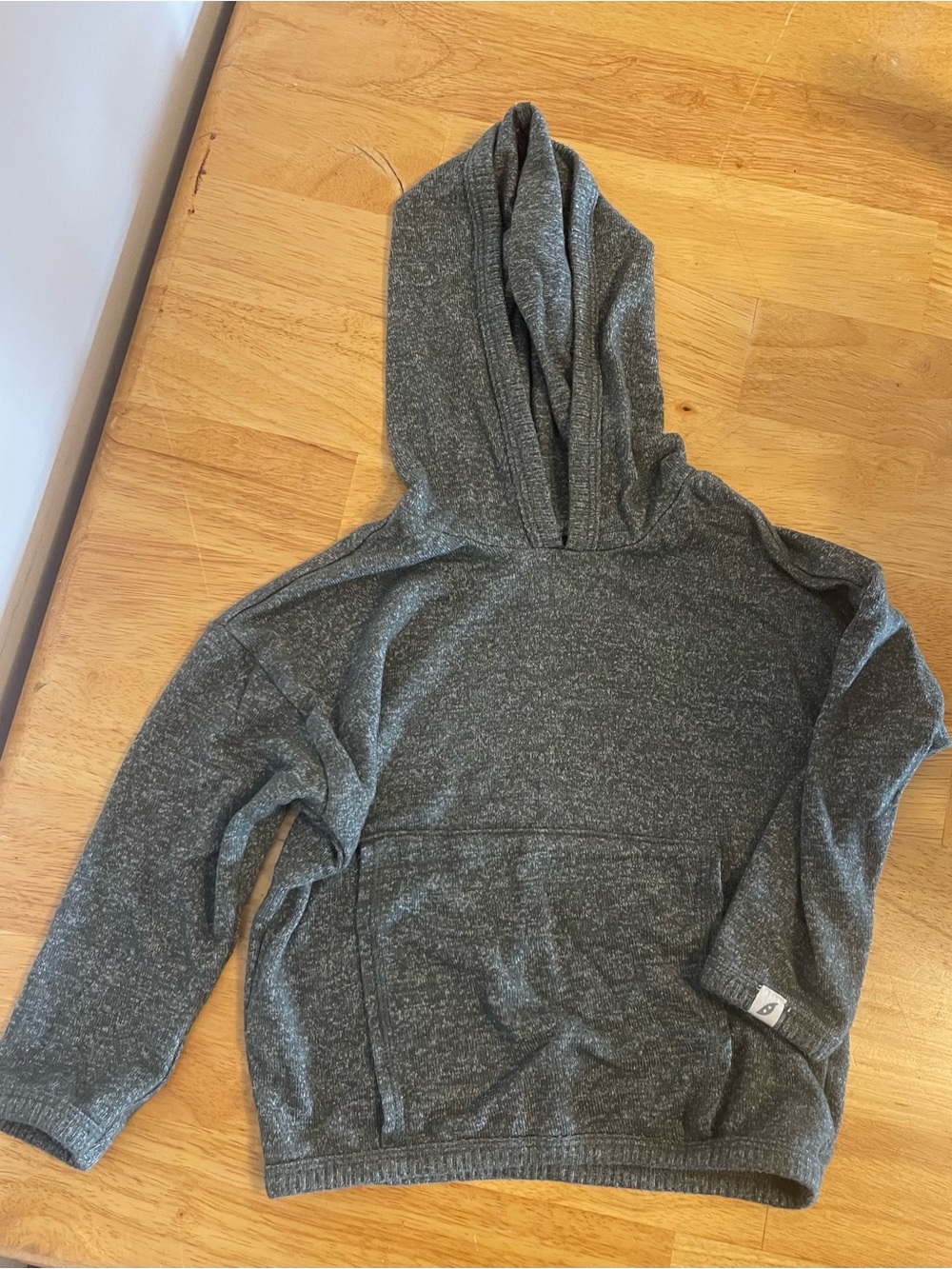 Toddler easy-peasy Green Heather Hooded Top